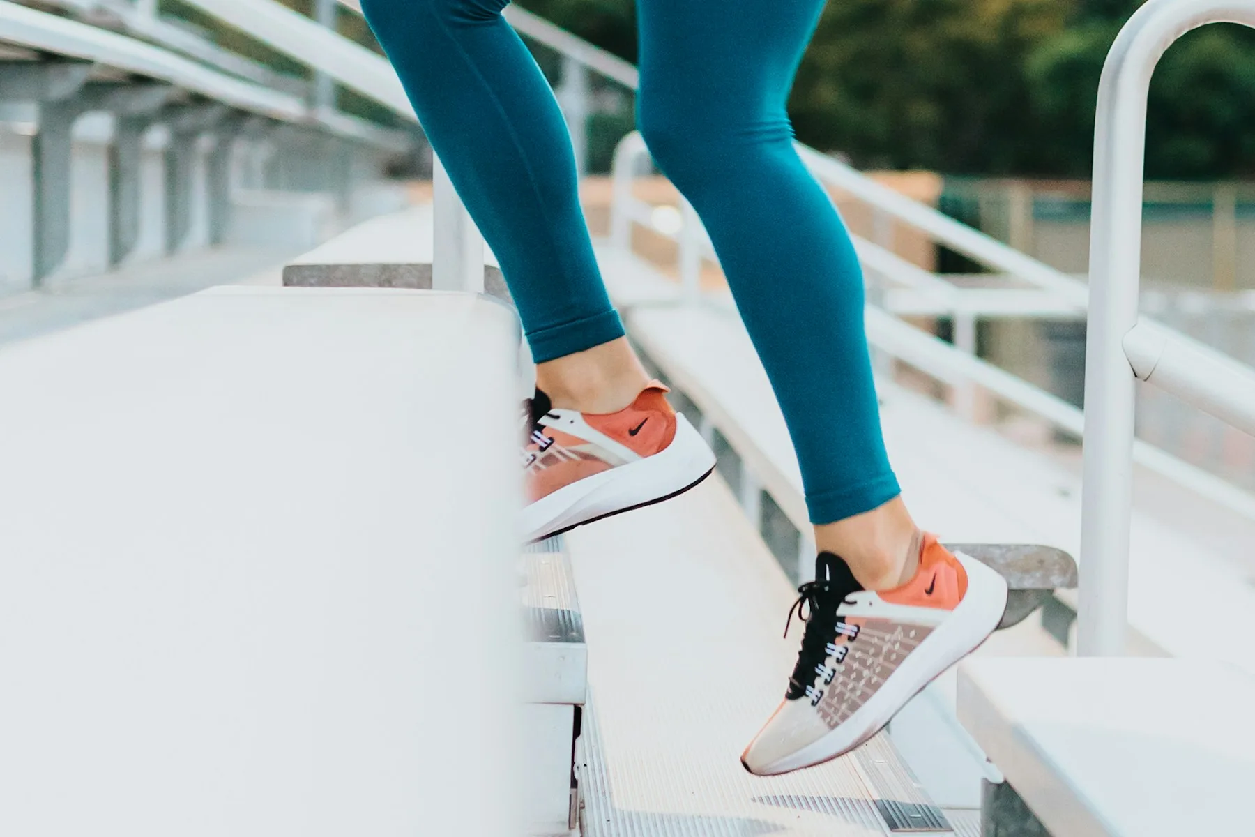 A person taking part in supported outdoor exercise